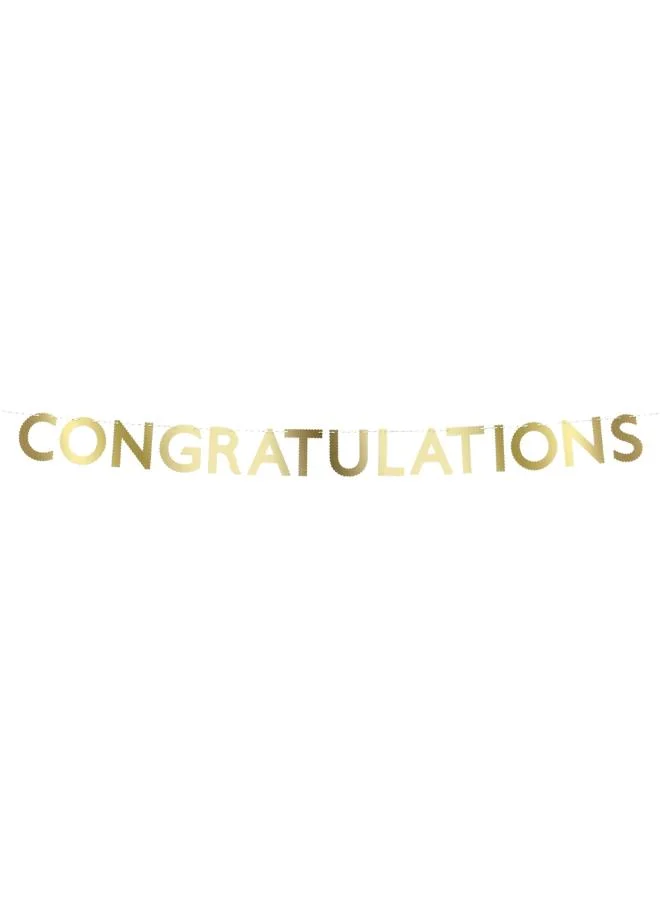 Meri Meri Gold Scallop Congratulations Garland