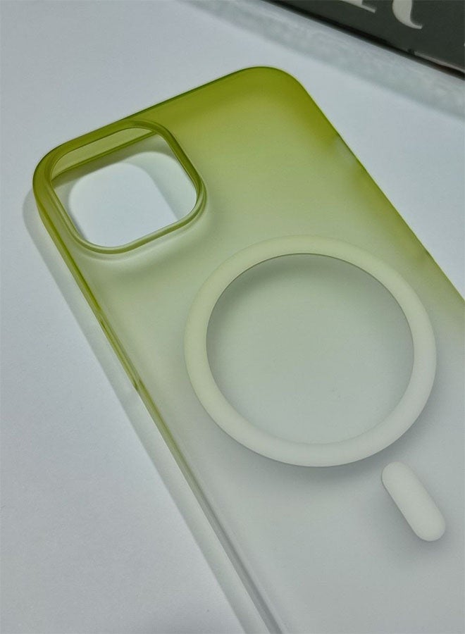 MagSafe Case for iPhone 15, Slim Semi-Transparent Case, Shockproof, Scratch and Fingerprint Resistant, Supports Magnetic Wireless Charging - Green - Image 3