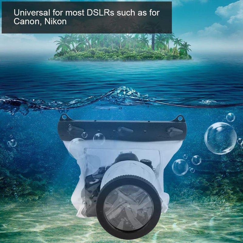 Pomya Waterproof Dving Case Bag Underwater Photograpy Housing Cage 20M for Canon Nikon DSLR Cameras(White) - Image 3