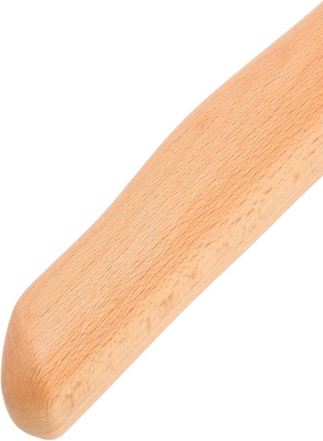 أسطوانة خشبية للتدليك، 10 خرزات عصا تدليك خشبية مع مقبض متموج، عصا تدليك غوا شا، جهاز تدليك مضاد للسيلوليت للظهر والكتف والرقبة - Image 5