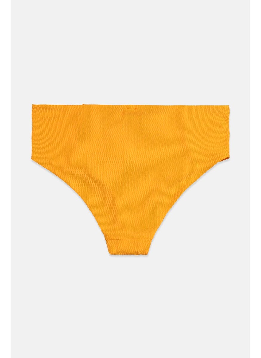 Tchibo Women Textured Bikini Briefs, Orange  - Image 2