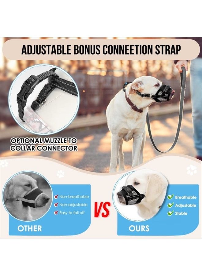 KOLODOGO - Dog Muzzle - Soft Mesh Dog Mouth Guard for Small Medium Large Sized Dogs Chihuahua Husky Labrador Retriever, Quick-Dry Adjustable Loop Anti Biting Barking, Allow Panting Drinking (Black M) - Image 1