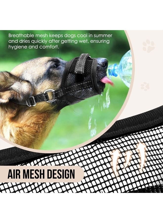 KOLODOGO - Dog Muzzle - Soft Mesh Dog Mouth Guard for Small Medium Large Sized Dogs Chihuahua Husky Labrador Retriever, Quick-Dry Adjustable Loop Anti Biting Barking, Allow Panting Drinking (Black M) - Image 1