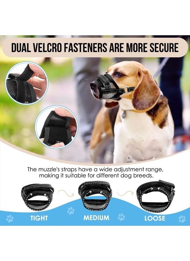 KOLODOGO - Dog Muzzle - Soft Mesh Dog Mouth Guard for Small Medium Large Sized Dogs Chihuahua Husky Labrador Retriever, Quick-Dry Adjustable Loop Anti Biting Barking, Allow Panting Drinking (Black M) - Image 1