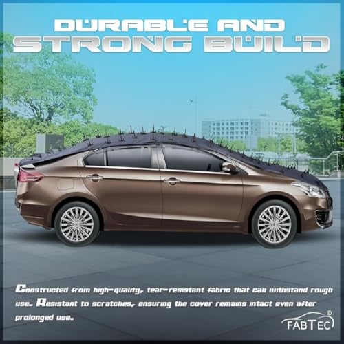 Spaiko 13 Feet Spikes Car Body Cover Complete Protection from Dogs & Monkeys for Medium Sized Cars (13FT x 55 INCH | Grey) - Image 3