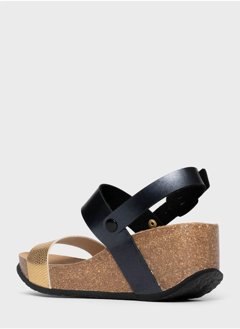 BAYTON Selene Multi Strap Wedge Sandals