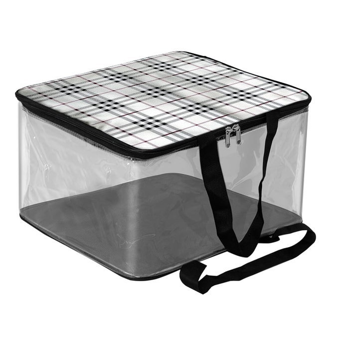 POLYVINYL CHLORIDE TRANSPARENT STORAGE BAG FOR CLOTHES SAREE COVER BAG FOR WOMEN COSMETIC TOILETRIES BLANKET STORAGE BAG FOR HOME PVC CLOTH 1 PACK 40X22X33 CM 1 PACK
