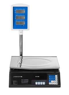LAWAZIM Digital Electronic Weighing T-Scale - 40kg/10g - Digital Price Computing Scale with Dual-Sided Display, Tare Function, Adjustable Feet, and Stainless Steel Platform - Ideal for Retail, Butcher Shops, Bakeries, and Kitchens  - Image 2