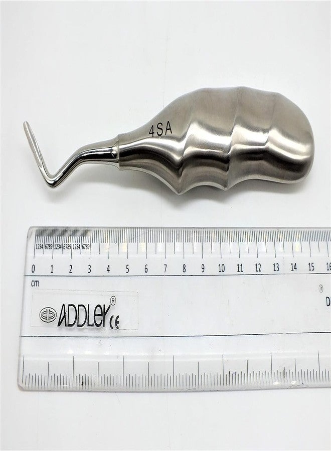 ADDLER DENTAL APEXO LEFT AND RIGHT 4SA, 5SA ELEVATOR ANATOMIC HANDLE EASY FINGER GRIP LIGHT WEIGHT. LIFE TIME ANTI RUSTING WARRANTY PACK OF 2 PCS. - Image 4