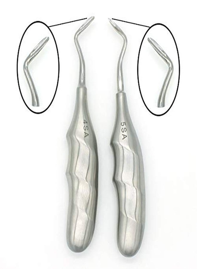 ADDLER DENTAL APEXO LEFT AND RIGHT 4SA, 5SA ELEVATOR ANATOMIC HANDLE EASY FINGER GRIP LIGHT WEIGHT. LIFE TIME ANTI RUSTING WARRANTY PACK OF 2 PCS. - Image 1