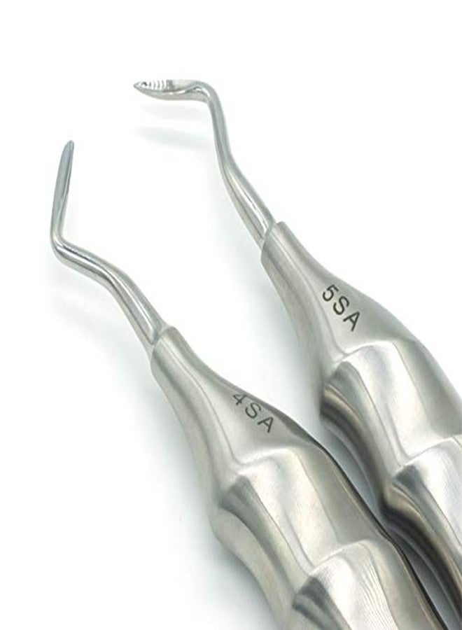 ADDLER DENTAL APEXO LEFT AND RIGHT 4SA, 5SA ELEVATOR ANATOMIC HANDLE EASY FINGER GRIP LIGHT WEIGHT. LIFE TIME ANTI RUSTING WARRANTY PACK OF 2 PCS. - Image 2