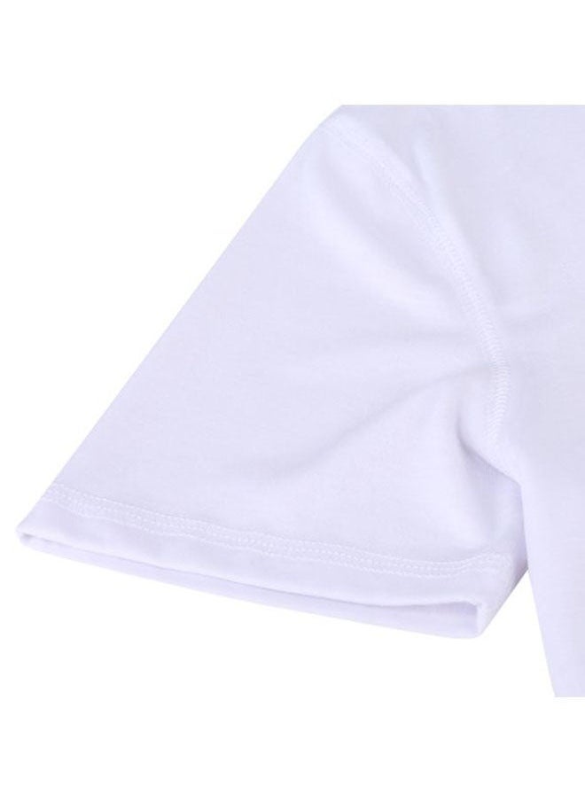 Loquat - Solid Henley Neck T-Shirt White - Image 1