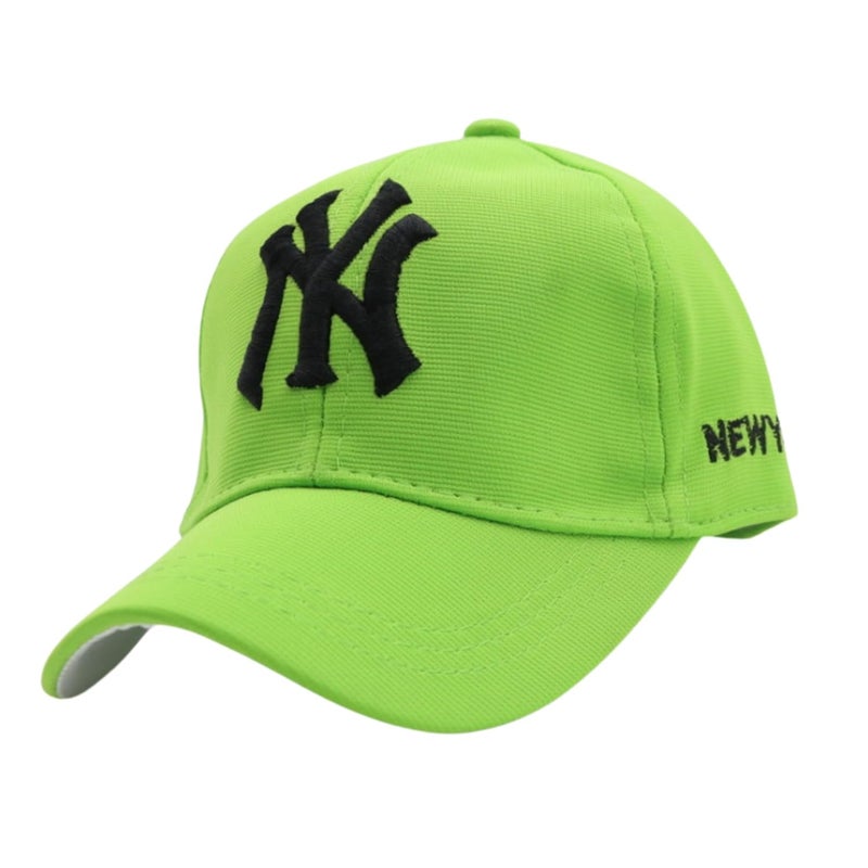 JAMONT NY Baseball Cap for Kids, Adjustable Black Cotton Summer Cap, Unisex Sports Cap - Image 1