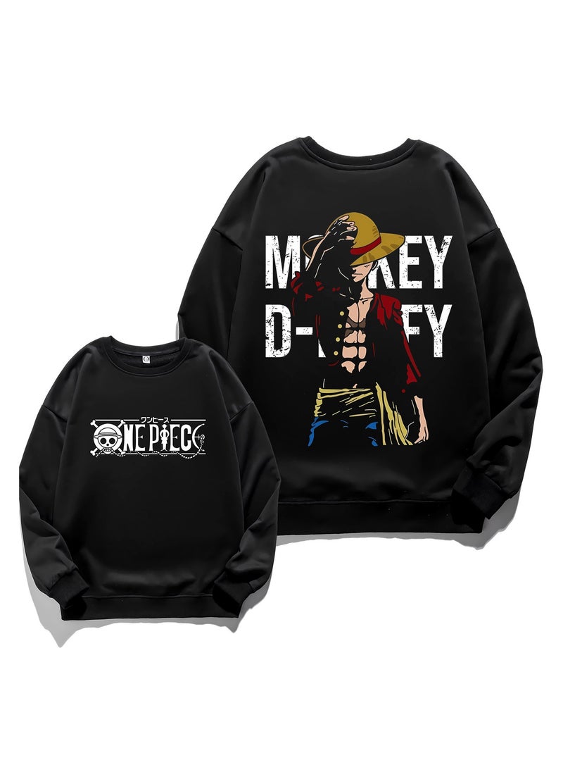 KUYING New One Piece Retro Washed Round Neck Hoodie  - Image 1