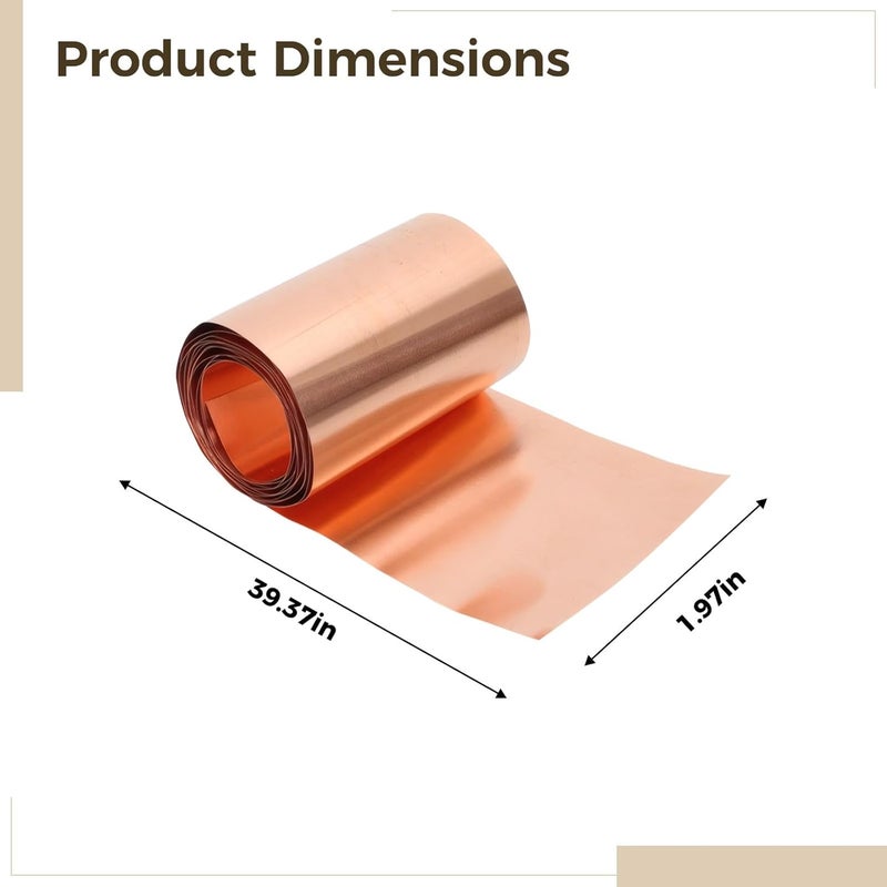 Copper Grounding Strip 0.1mm Thick 1m Length 50mm Width for Electrical Craft - Image 3