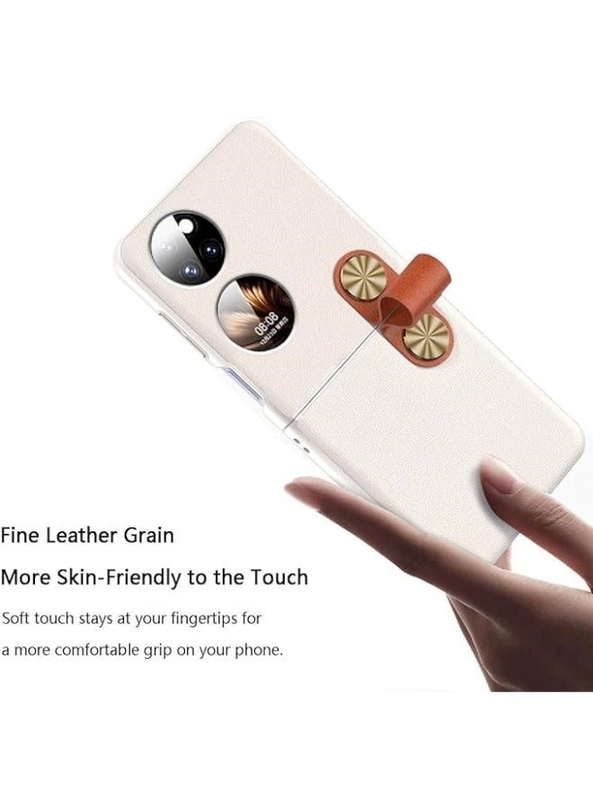 Compatible with Huawei P50 Pocket Case Strap, Premium PU Leather Grip for Women Girl, Shockproof Protective - Image 4