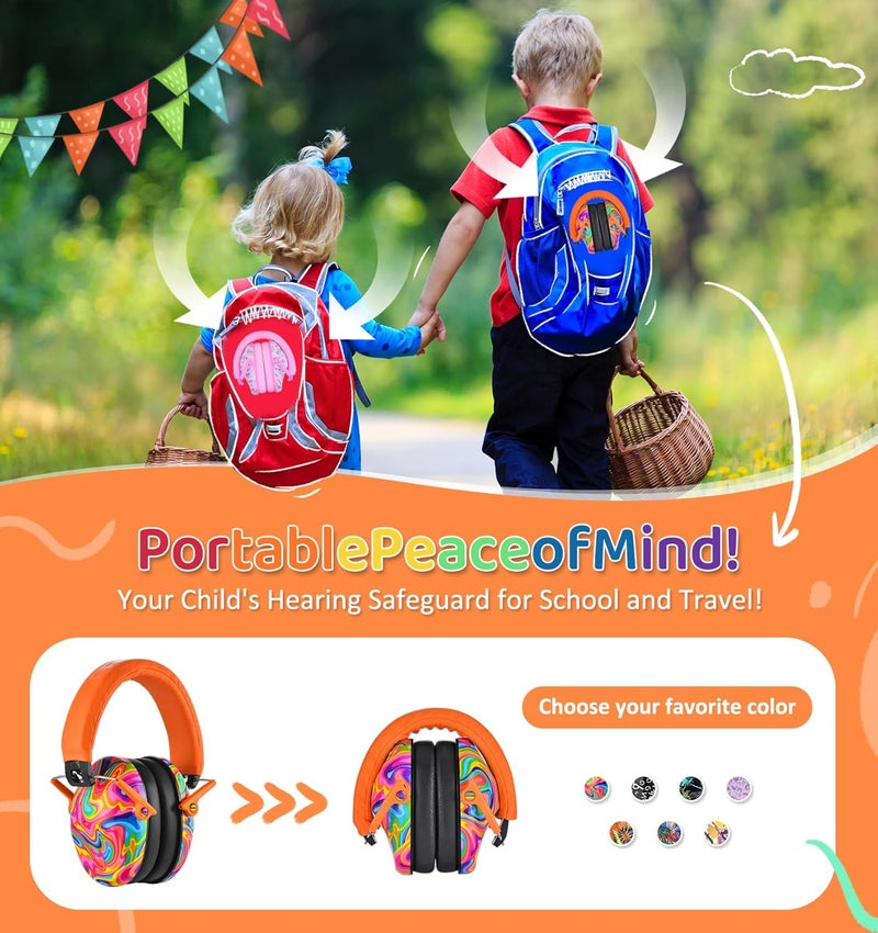 PROHEAR 032 2 Pack Kids Ear Protection, NRR 25dB, Adjustable Headband Safety Earmuffs for Sports Events, Concerts, Airports - Image 5