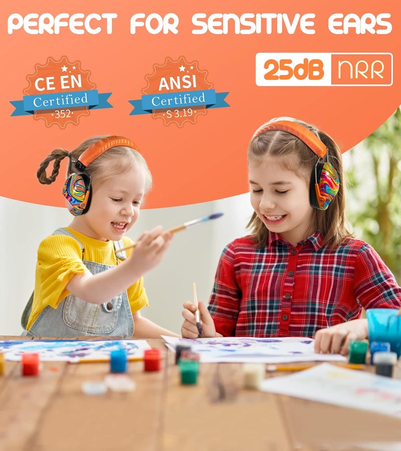 PROHEAR 032 2 Pack Kids Ear Protection, NRR 25dB, Adjustable Headband Safety Earmuffs for Sports Events, Concerts, Airports - Image 4