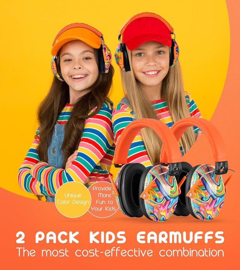 PROHEAR 032 2 Pack Kids Ear Protection, NRR 25dB, Adjustable Headband Safety Earmuffs for Sports Events, Concerts, Airports - Image 2