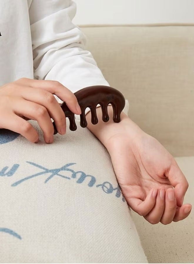 BOUND MOAT Wooden Scalp Massage Comb, Sandalwood Scalp Massager Comb Wood, Head Massage Wooden Brush Gua Sha Comb for Women Men Hair Growth, Meridian Wood Comb for Gift - Image 3