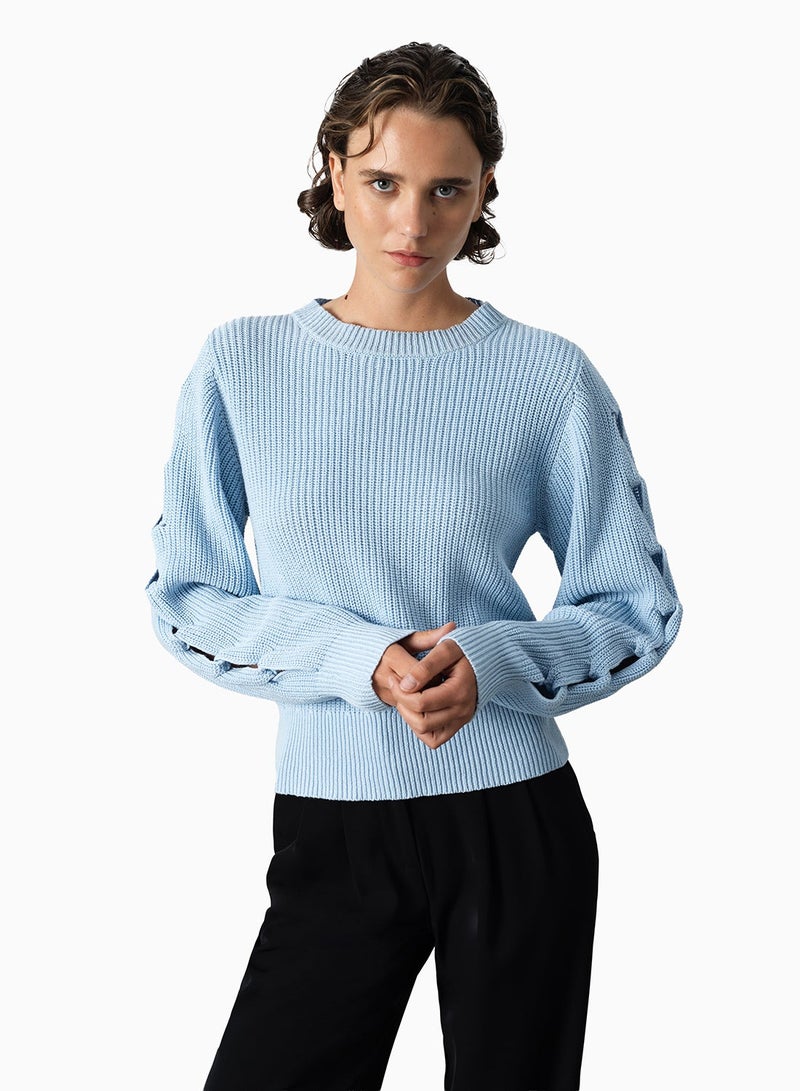French Connection Glinda Braid Sleeve Jumper - Image 1