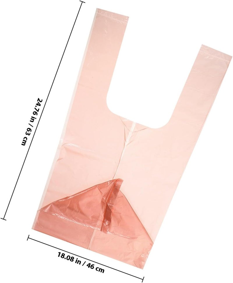 Disposable Trash Bags 200pcs (10 Rolls) Medium Size Thickened Flat Open Garbage Bags for Home Kitchen Office Wastebasket Rubbish Collection in Rose Gold - Image 2