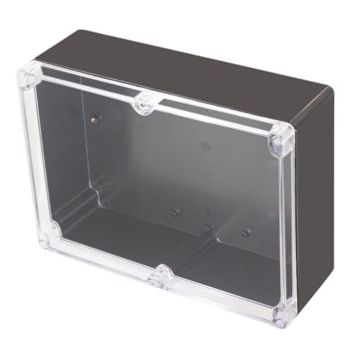 Otdorpatio Project Box IP65 Waterproof Junction Box ABS Plastic Black Electrical Boxes DIY Electronic Project Case Power Enclosure Clear Cover 1142x827x394 - Image 1