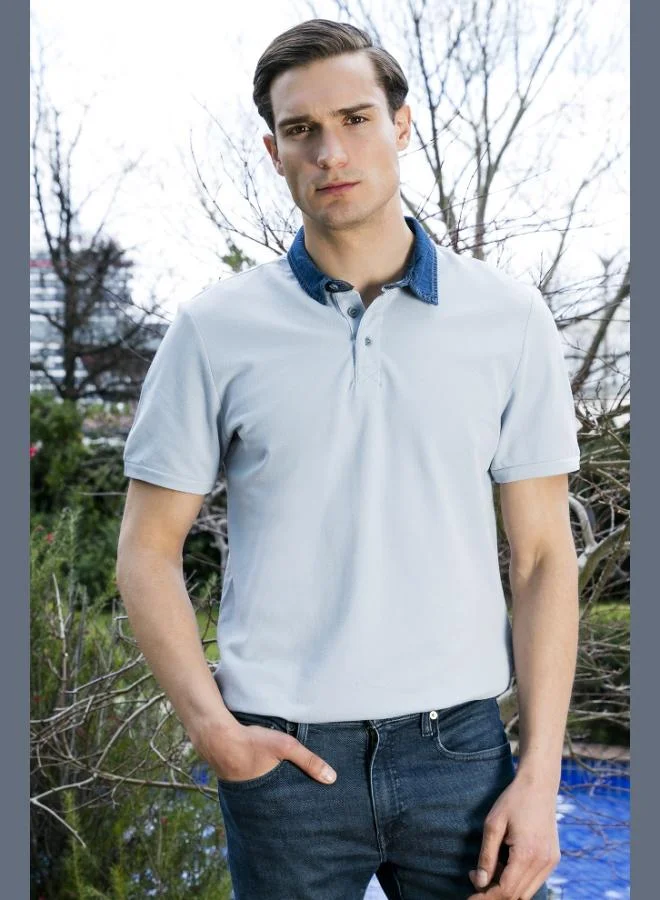 Buratti  Buratti 100% Cotton Buttoned Regular Fit Polo Neck T Shirt Men's Polo Neck T Shirt 5902134 for Men | Best Price UAE