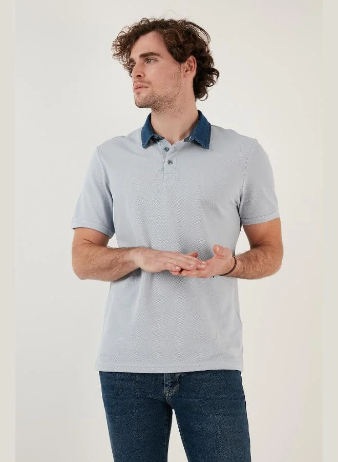 Buratti 100% Cotton Buttoned Regular Fit Polo Neck T Shirt Men's Polo Neck T Shirt 5902134