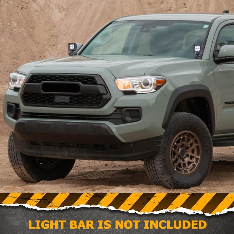 Wsays Upper Hood LED Light Mount Brackets Compatible with 2016-2023 Toyota Tacoma - Image 3