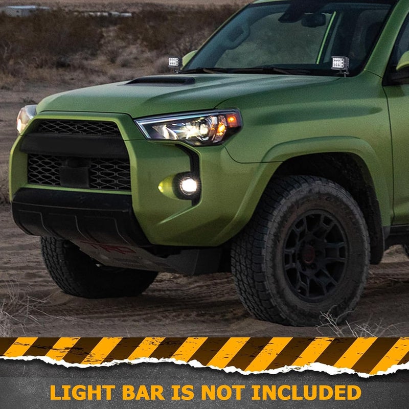 Wsays Upper Hood LED Light Mount Brackets Compatible with 2016-2023 Toyota Tacoma - Image 2