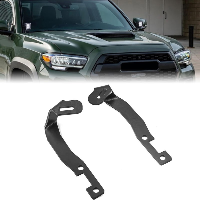 Wsays Upper Hood LED Light Mount Brackets Compatible with 2016-2023 Toyota Tacoma - Image 1