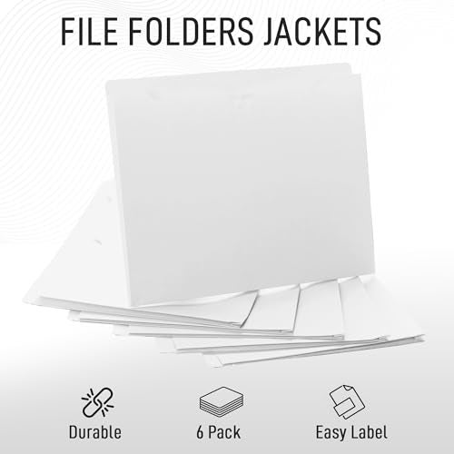 ACTIVITYYA White File Jackets, 1 Inch Expansion, Letter Size, Reinforced Straight-Cut Tab, 6 Pack - Image 4