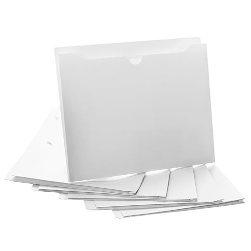 ACTIVITYYA White File Jackets, 1 Inch Expansion, Letter Size, Reinforced Straight-Cut Tab, 6 Pack - Image 1