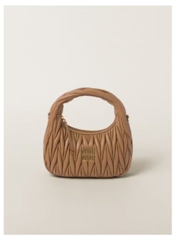 Miu Miu MIU MIU Wander quilted nappa leather hobo Crossbody Shoulder Bag