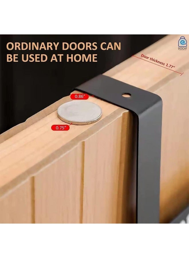 Over door hanger for clothes hanging heavy duty hanger holder coats robes hats clothes towels hanging towel organizer 6 hook easy installation over door hook 1pc (Black)  - Image 3
