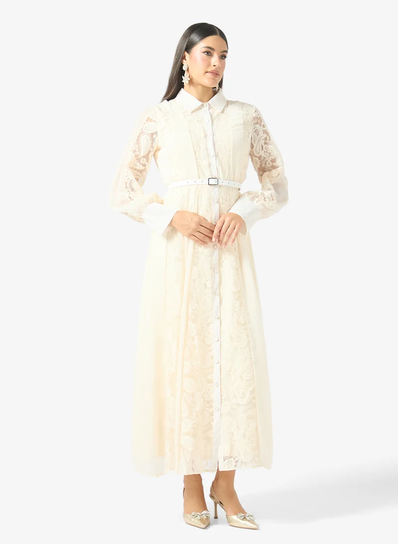 Khizana Lace A-line Dress