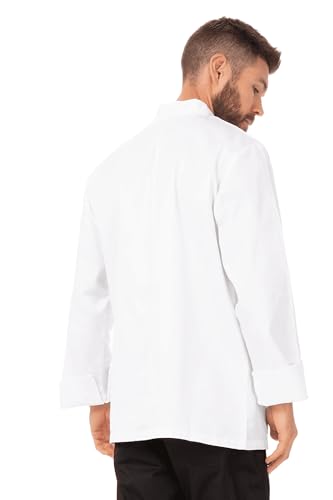 Chef Works Men's Le Mans Chef Coat, White, Medium - Image 2
