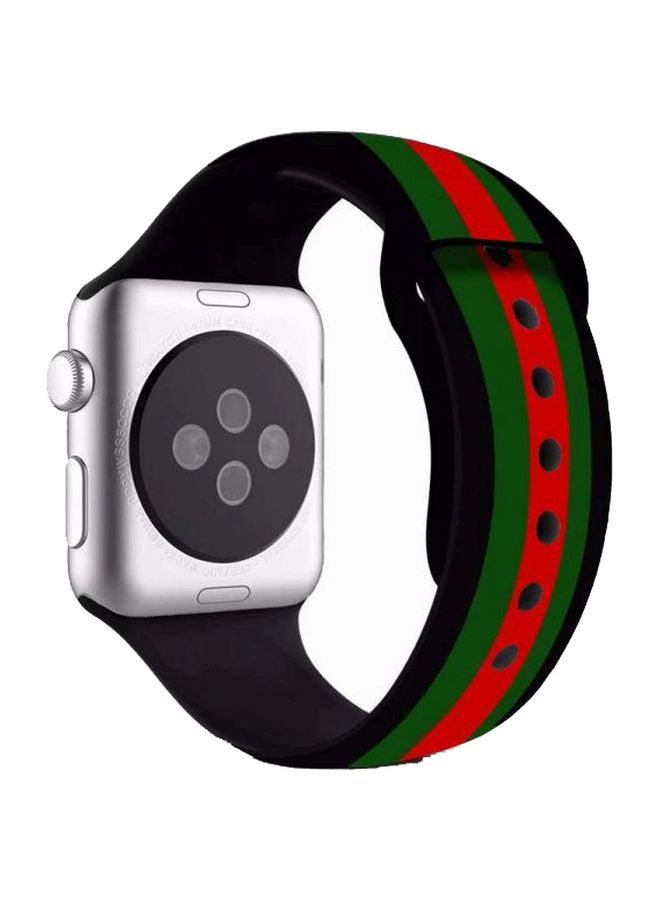 NIBEMINENT Replacement Band For Apple Watch Series 1/2/3/4 44mm Red/Black/Green