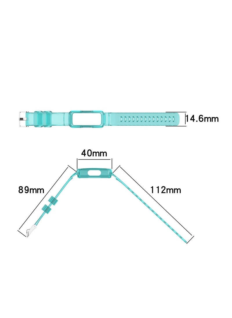 SYOSI - Replacement Strap, Compatible with Fitbit Ace 3 Bands for Kids, Soft Silicone Wristband Waterproof Adjustable Bracelet Watch Band for Fitbit Ace 3 Boys Girls Blue, Black, Clear - Image 1