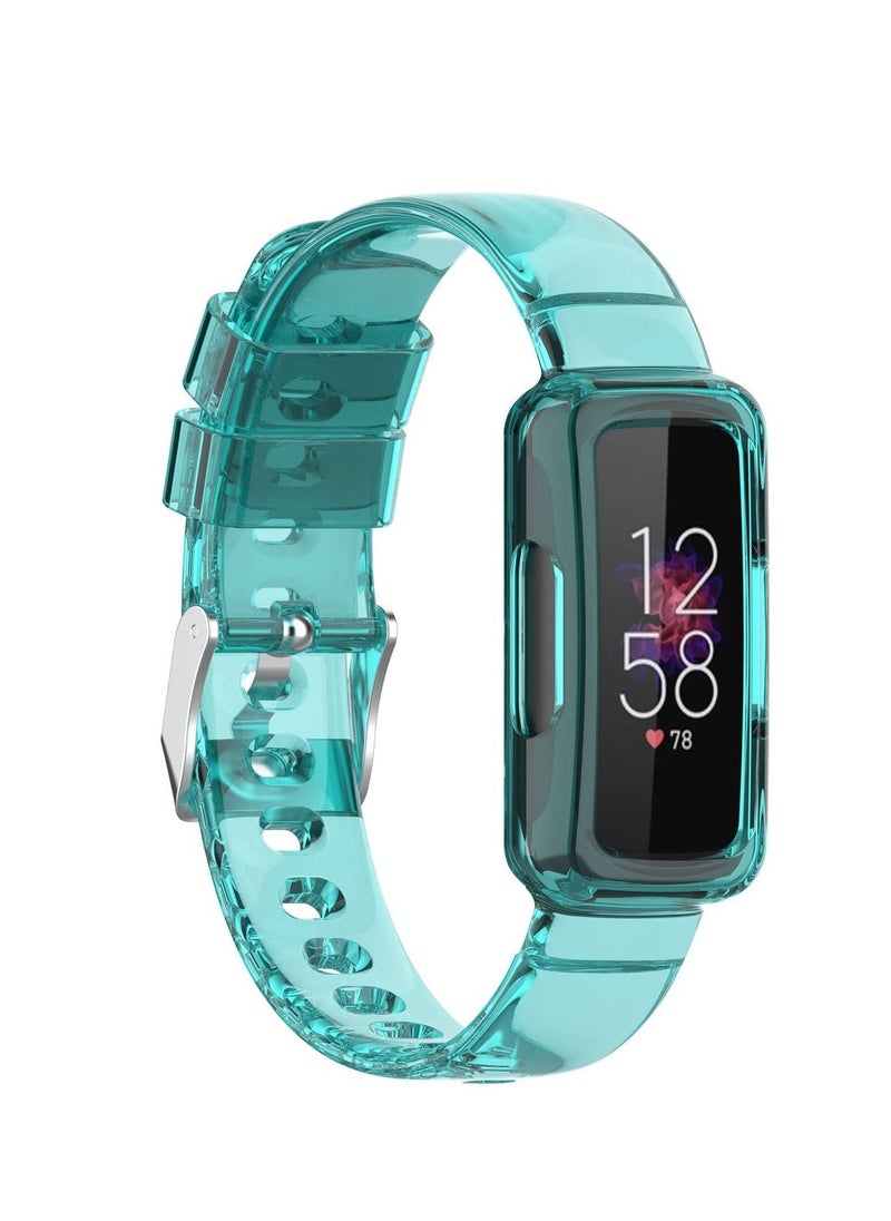 SYOSI - Replacement Strap, Compatible with Fitbit Ace 3 Bands for Kids, Soft Silicone Wristband Waterproof Adjustable Bracelet Watch Band for Fitbit Ace 3 Boys Girls Blue, Black, Clear - Image 1