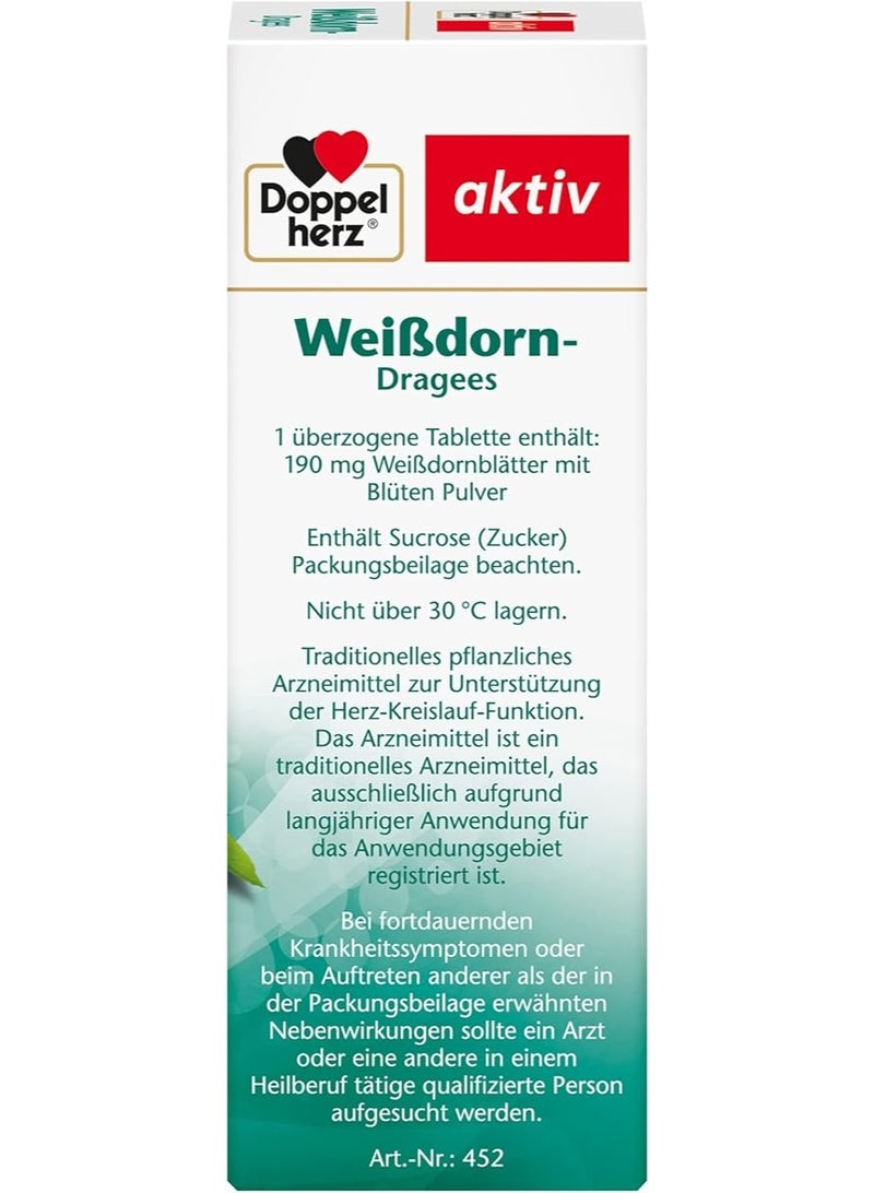 Doppelherz Hawthorn – SUPPLEMENT Traditionally Used to Support Cardiovascular Function – 90 Coated - Image 3