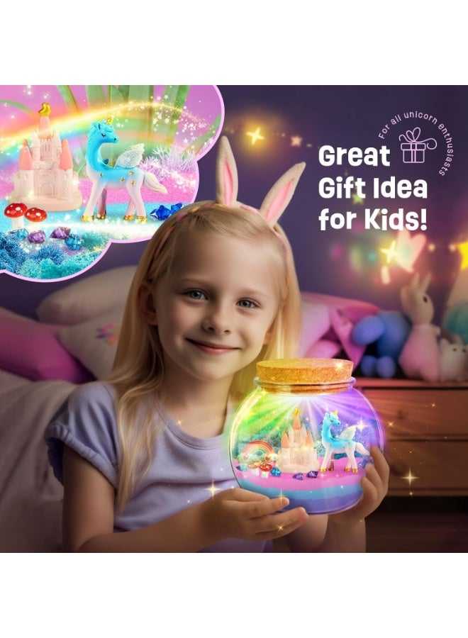 Unicorn Gifts for Girls - Unicorn Terrarium Kit for Kids -Toys for Girls- Birthday Gift for Girl Ages 4 5 6 7 8 12 Year Old- Arts and Crafts Supplies for Kids-Best Present for Girl - Image 4