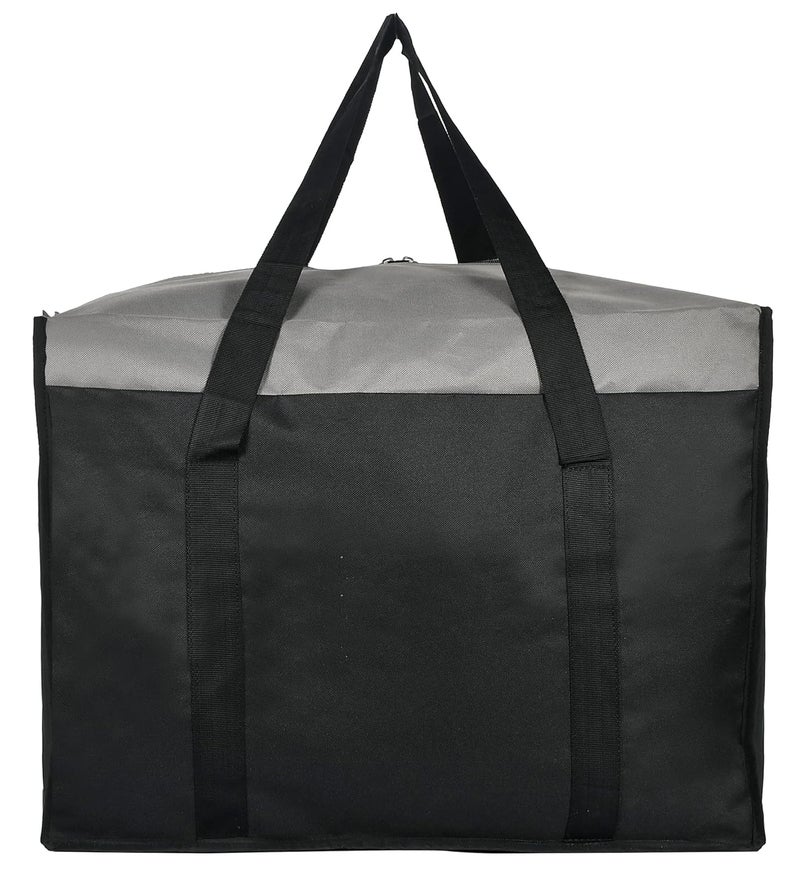 Kuber Industries Kuber Industries Medium Size MultiPurpose Storage BagClothing Storage OrganizerToy Storage BagStationery Paper Storage Bag with Zipper Closure and Strong HandlePack of 2 Brown Grey  - Image 2