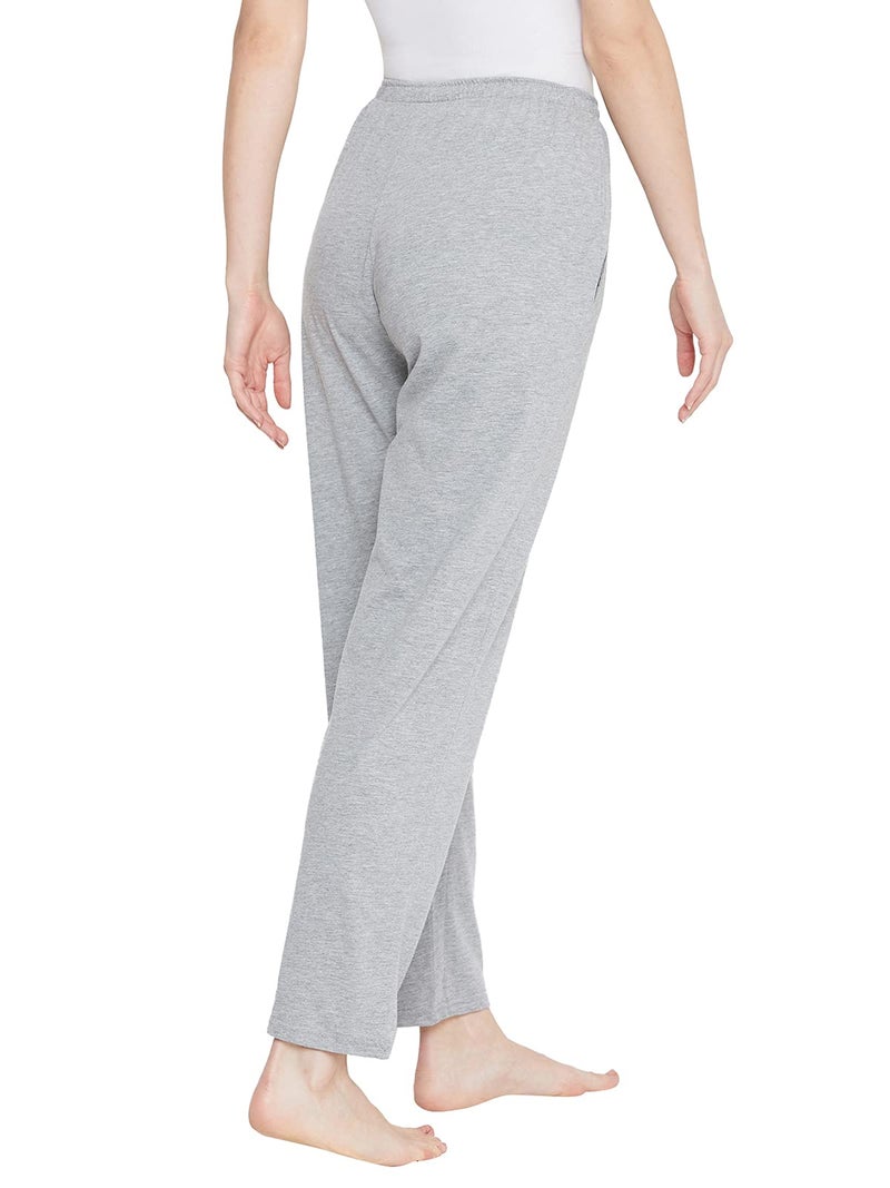 Clovia Women's Cotton Rich Pyjama (LB0173P01_Grey_XXL) - Image 4