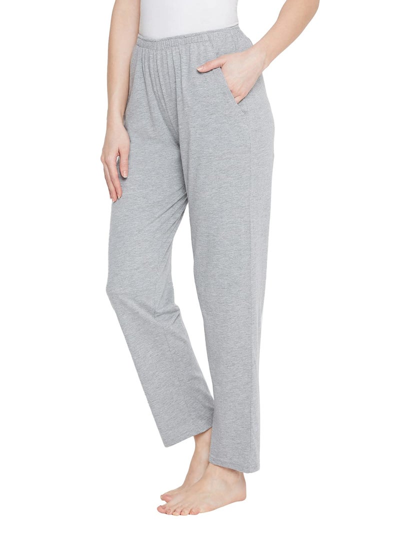Clovia Women's Cotton Rich Pyjama (LB0173P01_Grey_XXL) - Image 2