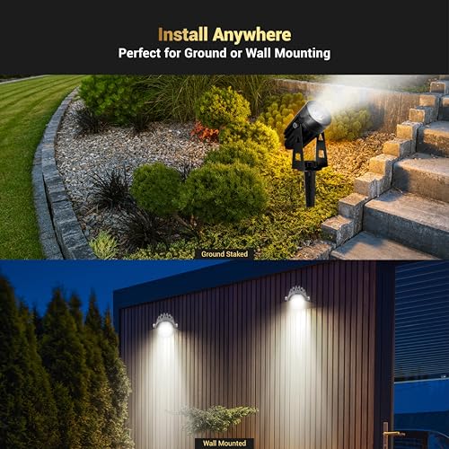 Dylect® Luxe Solar Garden Light for Garden, Resort/Hotel | Spot Light for Outdoor Plants, Balcony with Powerful Twin LED, Up to 8Hr Run-Time, IP44 Waterproof, Auto On-Off (Ground Mount, Cool White) - Image 2