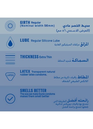 Invisible Extra Thin Lubricated Condoms For Men