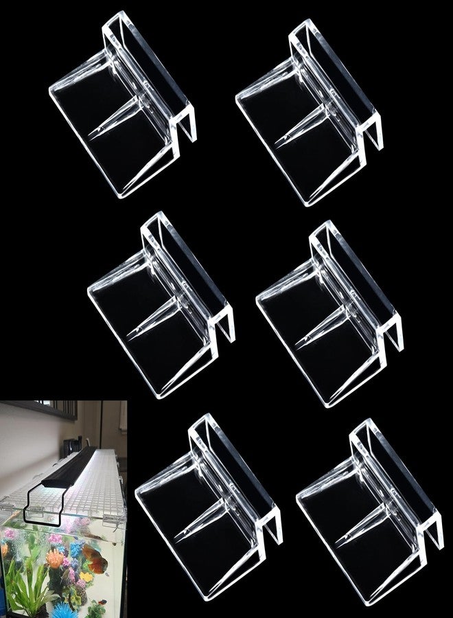 NestBasics 6pcs Transparent Aquarium Lid Clips,Rimless Fish Tank Glass Cover top Support,Aquarium Hood Holder, Acrylic and Glass Aquarium top Clips,fit 5-6mm Thickness Glass - Image 2