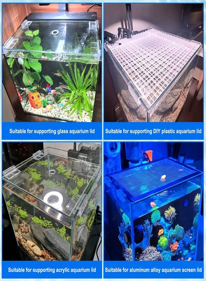 NestBasics 6pcs Transparent Aquarium Lid Clips,Rimless Fish Tank Glass Cover top Support,Aquarium Hood Holder, Acrylic and Glass Aquarium top Clips,fit 5-6mm Thickness Glass - Image 5